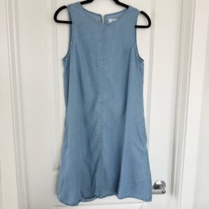 THREAD + SUPPLY | Blue Sleeveless Dress with Pockets